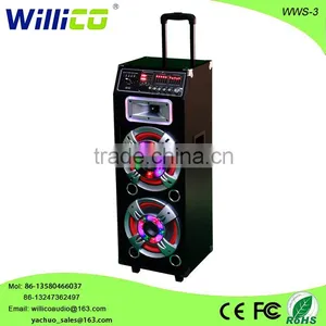 Willico USA High Power Trolley Speaker With Colourful Laser Lights USB/SD/FM/Remote/Bluetooth Wws-3 thumbnail-1