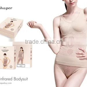 S-SHAPER Far Infrared Underwear Seamless Slimming Underbust Bodysuits thumbnail-1