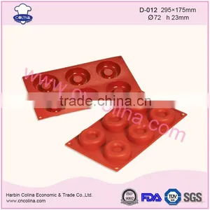 6 Cavities Non Stick Custom Silicone Baking Mold Cake Pan thumbnail-1