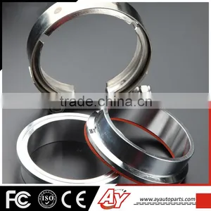 4inch High Quality Aluminum Exhaust DownPipe Male Female v Band Clamp Flange Kit thumbnail-2