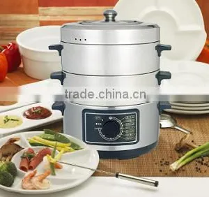 3-layer Stainless Steel Electric Food Steamer thumbnail-1
