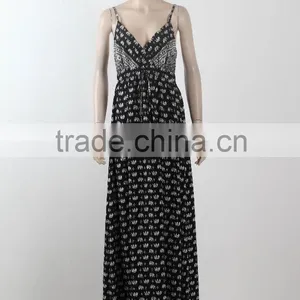 2016 Latest Summer Pakistani Dress Spaghetti Strap Maxi Dress For Ladies thumbnail-1