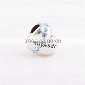 Fashionable Jewelry Mother And Daughter Love Bead Custom Engraved Beads YZ307 thumbnail-2