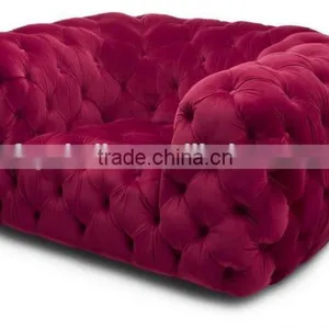 Living Room Furniture Upholstered Recliner Single Armrest Round Sofa for Apartment thumbnail-3