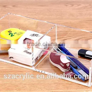 Custom Clear Acrylic Desk Organizer Box thumbnail-3