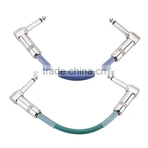 2pcs Colorful Guitar Cables With 1/4 Inch 6.35mm Right Angle Plug Connect Effect Pedal for Electric Guitar thumbnail-3