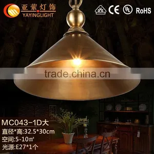 Antique Brass Lamp,material Parts for Chandelier,single Glass Pendant Lamp thumbnail-1