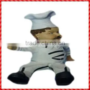 2014 Funny Resin Custom Chef Figurine Wine Menu Holder thumbnail-1
