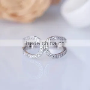925 Sterling Silver Pave Prong Ring Setting Without Stones thumbnail-5