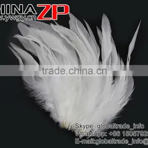 NO.1 Supplier ZPDECOR Bulk Sale Natural Bleached White Dyed Chicken Rooster Schlappen Feathers thumbnail-3