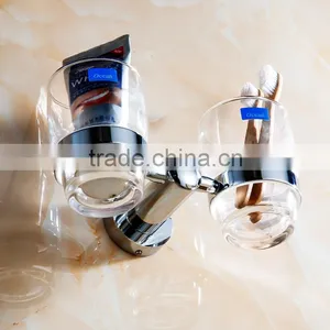 Bathroom Accessory With Copper Double Cup Tumbler Holder for Hotel Family Use. thumbnail-3