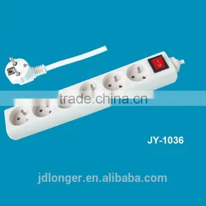 Hot Sale High Quality 6 Way Extension French Socket Switch Power Strip CE 16A 220V China Socket thumbnail-1