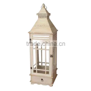 Garden Wood Candle Lantern Antique Finish thumbnail-2