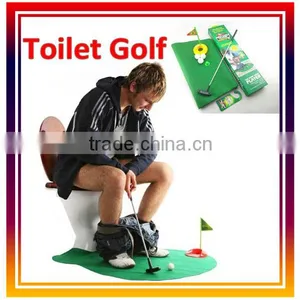 2014 New Toys Potty Putter Toilet Golf Toilet Time Golf Game thumbnail-1
