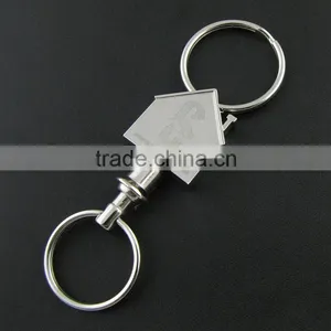 Custom House Shape Pull Apart Metal Keychains thumbnail-3