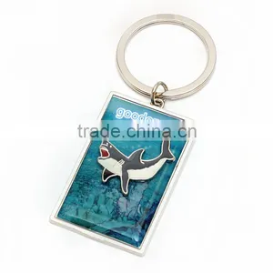 Wholesale Custom Printed Promotional Souvenirs Dolphin Shaped Acrylic Keychain /keyring/key Holder thumbnail-1