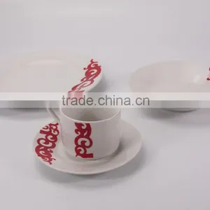 Red Cloud Elegant Ceramic Porcelain Dinnerware Set Plates And Cup thumbnail-2