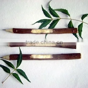 Natural Neem Pen Pencil Wooden Handicraft Artisan Hand Made Eco Friendly thumbnail-1