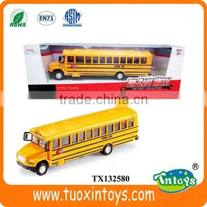 Double-decker Scale School Diecast Bus Model Toy thumbnail-1