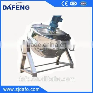 Steam Cooking Kettle With Agitator/double Jacketed Steam Kettles/jacketed Kettle Mixer thumbnail-5