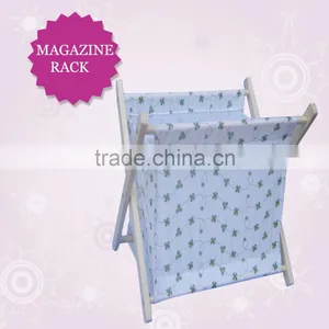 Folding Wooden Magazine Rack With Colorful Dots, Magazine Racks for Sale thumbnail-6