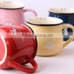 Haonai High Quality Hot Sale Ceramic Morning Tea or Milk Cup thumbnail-3