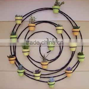 Flower Pots Holder With Wall Decor Hanging thumbnail-1