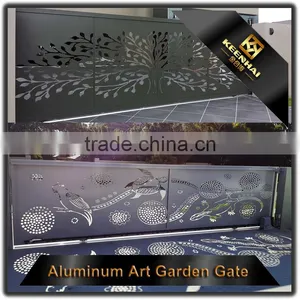 Garden Decoration Podwer Coated Laser Cut Aluminum Modern Garden Gates thumbnail-5