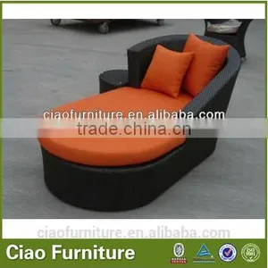SGS Test Wicker Rattan Foot Shape Day Bed Sofa Bed thumbnail-1