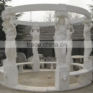 European Sex Lady Stone Column in Pillar Used for Decorative thumbnail-4