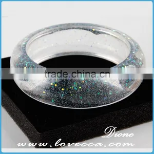 Wholesale High Quality Bangle Eco Friendly Real Dried Pressed Flower Resin Bracelet for Women thumbnail-2