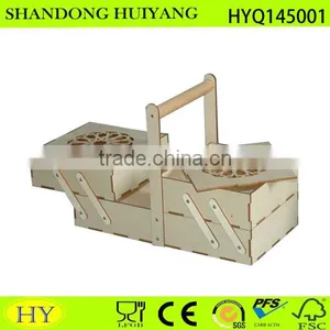 Wooden Sewing Kit Box, Wood Sewing Box thumbnail-1
