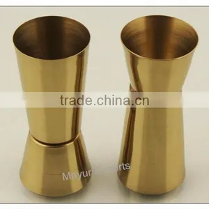 Stainless Steel Jigger With Brass Finish thumbnail-2