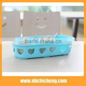 Wholesale Bath Storage Basket Plastic Colors Storage Basket Kitchen Shelf Rack thumbnail-2
