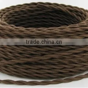 Electrical Wire Fabric Weaving Cable Colorful 2 Cord Textile Braided Wire thumbnail-5