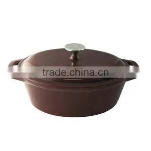 Oval Enamel Coated Cast Iron Cocotte thumbnail-2
