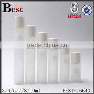 Hot Products Cosmetics Beautiful Fancy Frosted 10 ml Roll on Bottle High Quality Tube Glass Perfume Roll Bottle China Suppliers thumbnail-3
