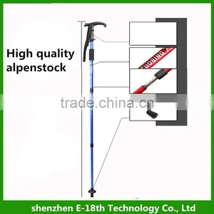 Ultra-light Telescopic Hiking Stick Anti-shock Anti-skid Walking Stick Trekking Pole 4 Section Alpenstock thumbnail-1