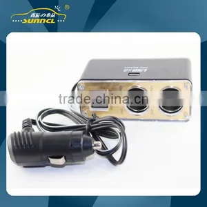2015 CE Approval 3 Way Double USB Cigarette Lighter Adapter Socket for IPhone , Tablet , Samsung thumbnail-1