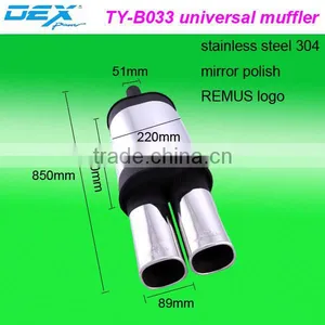 Racing Spare Part Double Exhaust System Universal Muffler Performance thumbnail-1