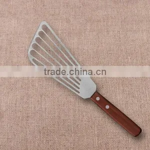 Types of Spatula Stainless Steel and Wooden Handle Mini Fish Spatula thumbnail-1