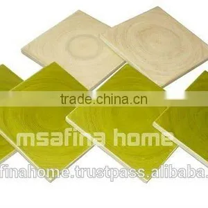 Set of 6 Square Bamboo Coasters thumbnail-1