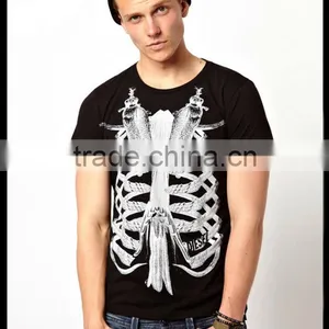 High Quality Cotton Discharge Printing Tshirt Custom Design thumbnail-1
