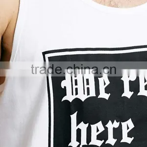 Wholesale Hot Selling Screen Print Bulk White Tank Tops thumbnail-3