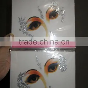 Silver Crystal Face Tattoo Eye Corner thumbnail-1