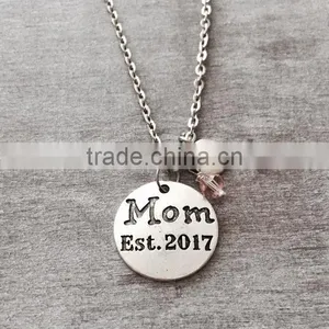 Mothers Necklace New Mom Necklace Birth Name Necklace New Mom Jewelry, Name Necklace, Personalized Mommy Necklace 2016 thumbnail-4