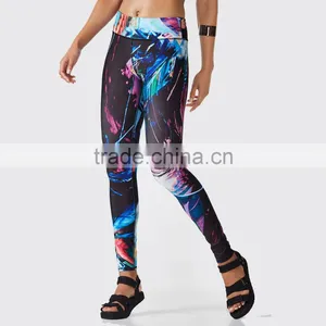 Ladies Slim Fit Tights Soft Yoga Exercise Fitness Workout Plus Size Polyester thumbnail-1