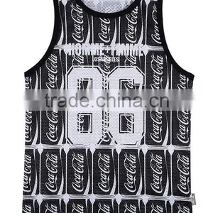 Custom Sublimation Polyester 3D Printing Promotion Sport Men Tank Top thumbnail-2