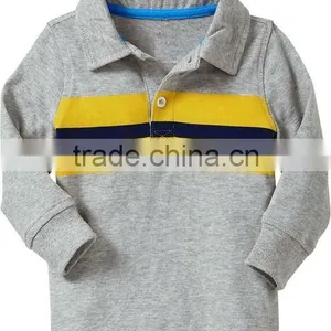 BOYS CUT & SEW LONG SLEEVE POLO T SHIRT thumbnail-1