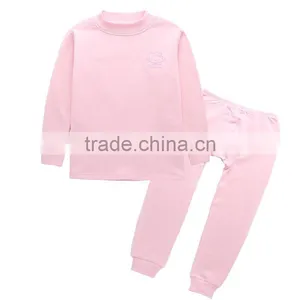 Factory Made in China Kids Sleeping Wear/custom Solid Color Child High Collar Render Garment thumbnail-1